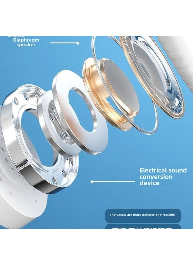 Generic Bluetooth Headset Luminous Wireless Subwoofer Noise Reduction E-sports Game Super Long Standby Mobile Phone Computer With Mai-Color:Simple White (y08 Minimalist Version★Android Interface★Bluetooth 5.0★360 Surround Sound)★4-6 Hours Battery Life  - Image 3