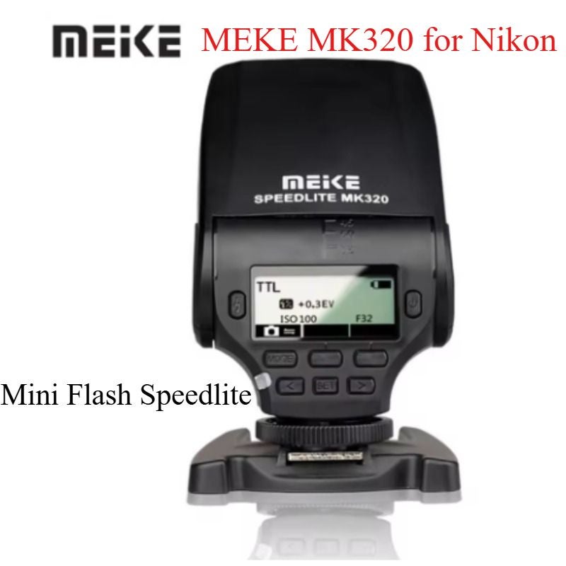 Meke Meike Meke Mk320 Speedlite TTL Mini Camera Flash Light with Diffuser for All Nikon Dslr Cameras - Image 1