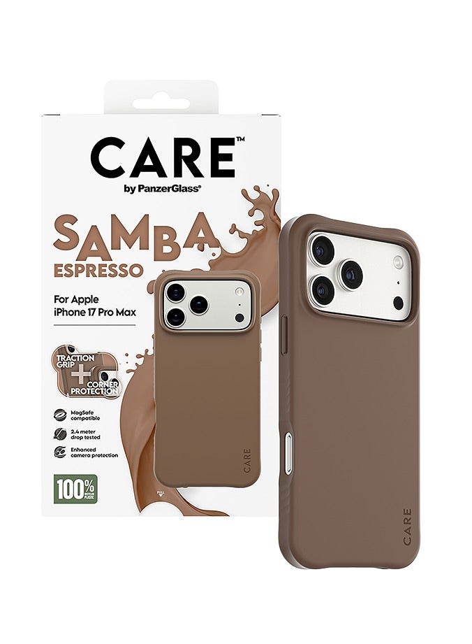 PanzerGlass CARE Fashionable Case Samba Espresso with MagSafe iPhone 17 Pro Max - Brown - Image 2