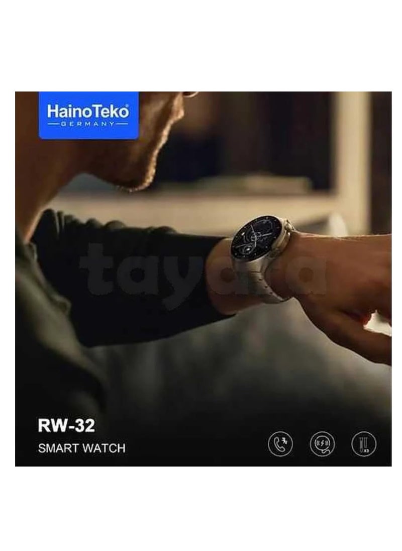 Haino Teko - RW 32 Smart Watch With 3 Pairs Straps HD IPS AMOLED Display Waterproof Smartwatch 4 Pro Curved Glass App Control Heart Rate GPS And Fitness Smartwatch - Image 1