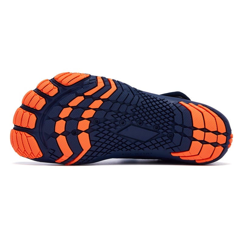 Racqua Boys Water Shoes Kids Lightweight Quick Dry Beach Swim Pool Sport Shoes Barefoot Walking Boating Surfing Aqua Shoes Big Kid Blue/Orange 7 - Image 5