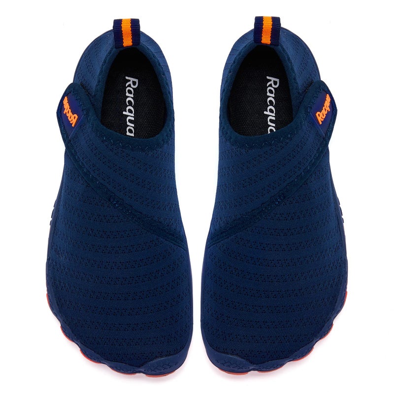 Racqua Boys Water Shoes Kids Lightweight Quick Dry Beach Swim Pool Sport Shoes Barefoot Walking Boating Surfing Aqua Shoes Big Kid Blue/Orange 7 - Image 4