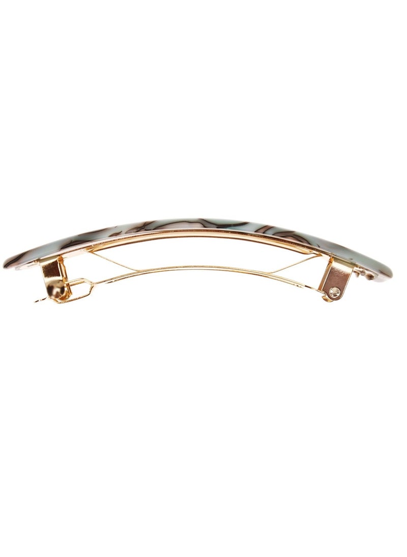 France Luxe France Luxe Classic Rectangle Hair Barrette, South Sea - Classic French Design for Everyday Wear  - Image 4