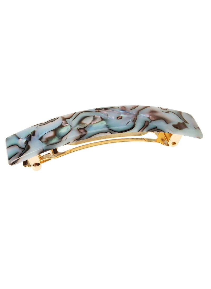 France Luxe France Luxe Classic Rectangle Hair Barrette, South Sea - Classic French Design for Everyday Wear  - Image 1