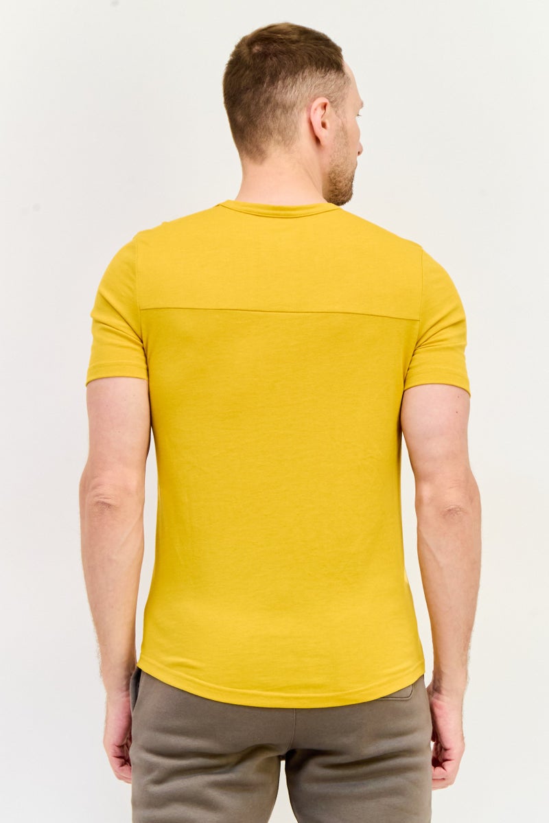 Reebok Men Sportswear Fit Short Sleeves Training T-shirt, Yellow - Image 4
