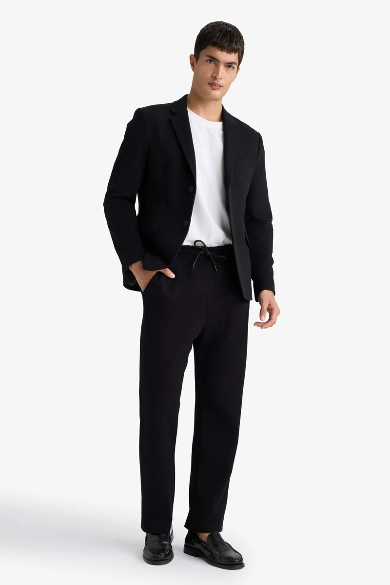 ديفاكتو Regular Fit Tie Waist Straight Leg Sweatpants