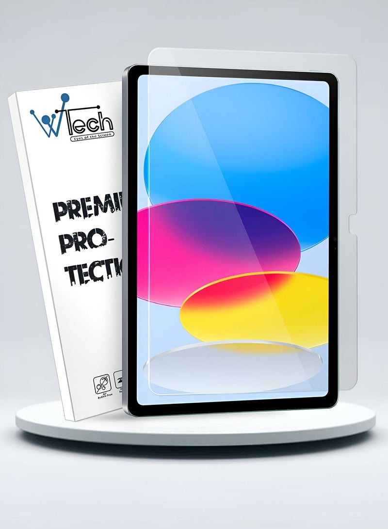 دبليو تيك واقي شاشة ابل ايباد 2025 (الجيل الحادي عشر) ايه 16 ايه 10.9 انش 9اتش الترا اتش دي زجاج مقوى (TSG9CN) - شفاف - Image 1
