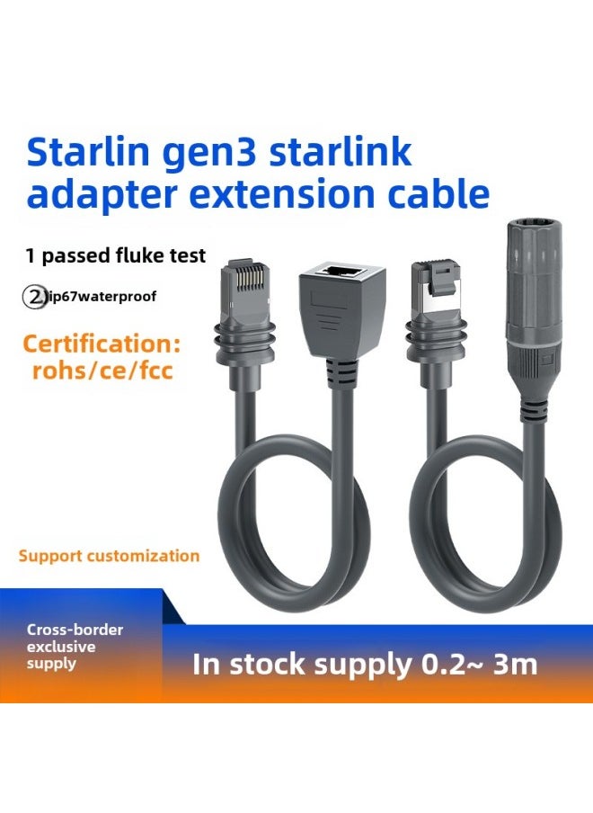 Generic Starlin Gen3 Star Link Third Generation Link Wire Double Shielded Network Extension Cable Connection Wire-Color:Starlink Third Generation Extension Cable-Line Length:2m  - Image 2