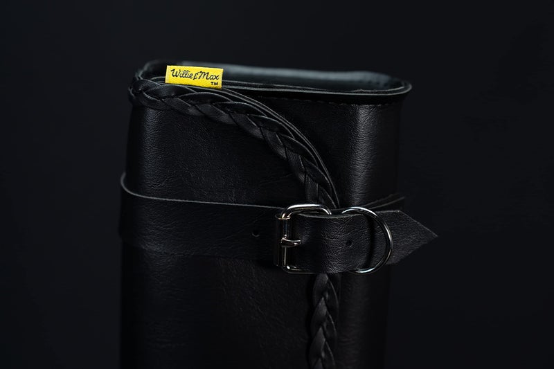 Dowco Willie & Max 58232-20 Braided Series: Synthetic Leather Motorcycle Tool Pouch, Black, Universal Fit - Image 3