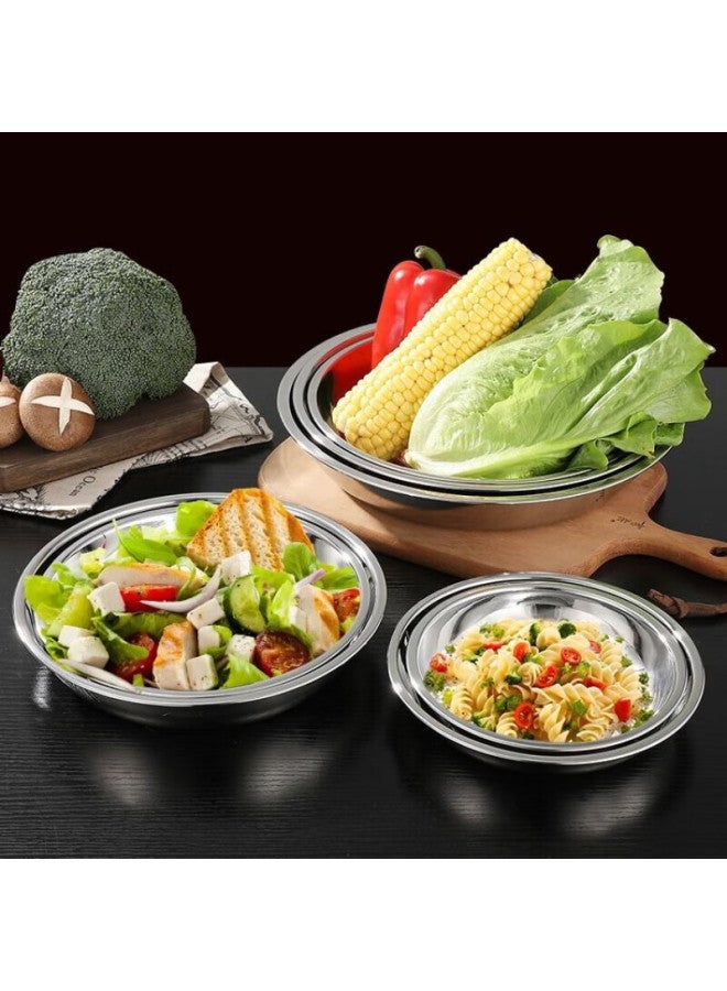 Star Square Xingfang 304 Stainless Steel Shallow Plate, Thick Round Flat-bottomed Dinner Plate, Serving Dish, 16cm - Image 5