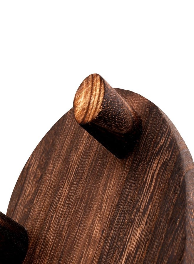 HAKZEON Set of 4 Wooden Risers for Table Display, Round Wood Riser - Round Wooden Pedestal Holder, Wood Pedestal Stand for Plants, Decor, Kitchen, Countertop (4 Sizes) - Image 4