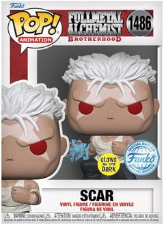 Funko Funko Pop! Animation: FMA: B - Scar - Glow In the Dark - Full Metal Alchemist - Special Edition - Collectable Vinyl Figure  - Image 1