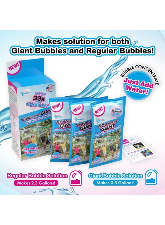 WOWmazing Giant Bubble Concentrate Solution - Making Big Bubbles (3 Pouches of Bubble Refill) - Just Add Water - Made in USA - Image 2