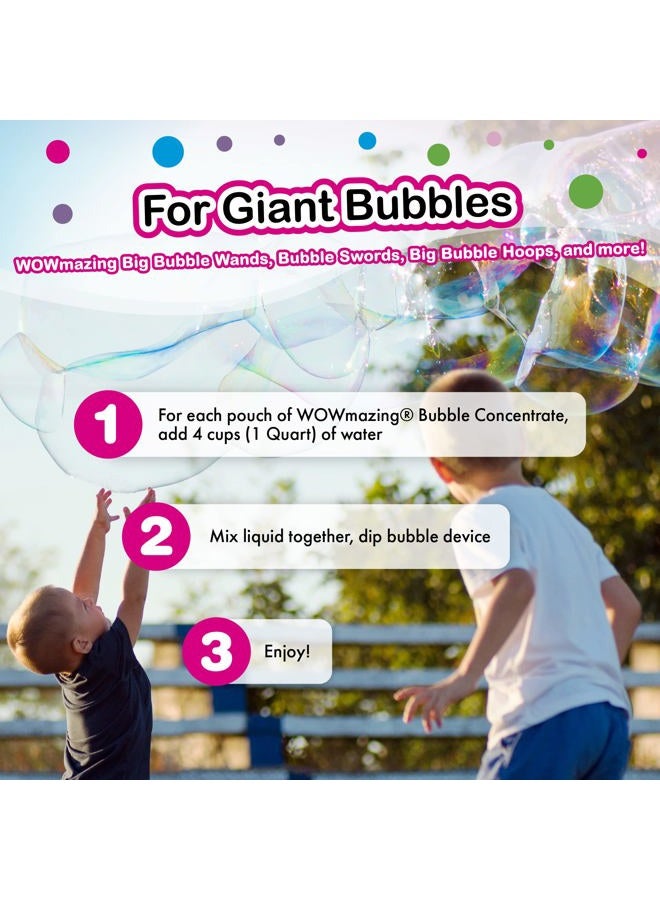 WOWmazing Giant Bubble Concentrate Solution - Making Big Bubbles (3 Pouches of Bubble Refill) - Just Add Water - Made in USA - Image 4