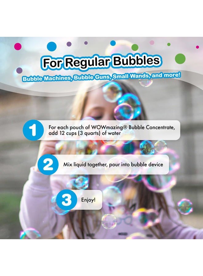 WOWmazing Giant Bubble Concentrate Solution - Making Big Bubbles (3 Pouches of Bubble Refill) - Just Add Water - Made in USA - Image 3