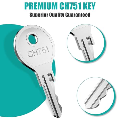 Siapupy 5 Pcs CH751 Key, Siapupy Universal CH751 replacement keys, RV keys for RV compartments, Campers, Storage Cabinets, Trailers, Controller Covers, Locks Carts Shells, Tool Boxes Carts, Silver - Image 4