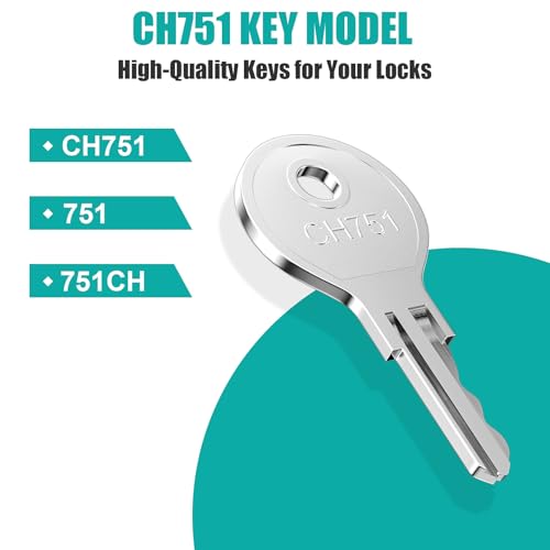 Siapupy 5 Pcs CH751 Key, Siapupy Universal CH751 replacement keys, RV keys for RV compartments, Campers, Storage Cabinets, Trailers, Controller Covers, Locks Carts Shells, Tool Boxes Carts, Silver - Image 2