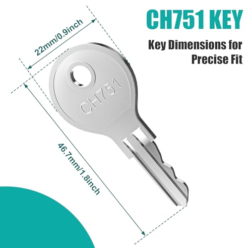 Siapupy 5 Pcs CH751 Key, Siapupy Universal CH751 replacement keys, RV keys for RV compartments, Campers, Storage Cabinets, Trailers, Controller Covers, Locks Carts Shells, Tool Boxes Carts, Silver - Image 3