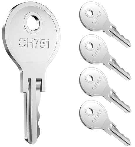 Siapupy 5 Pcs CH751 Key, Siapupy Universal CH751 replacement keys, RV keys for RV compartments, Campers, Storage Cabinets, Trailers, Controller Covers, Locks Carts Shells, Tool Boxes Carts, Silver - Image 1