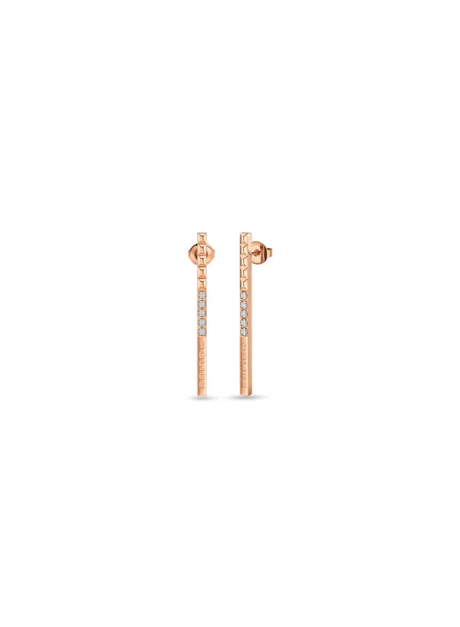 POLICE Tazia Rose Gold Earrings with Crystals for Women's