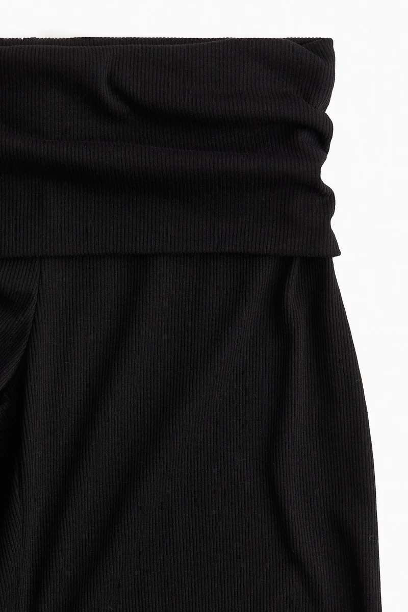H&M Ribbed Wide-Leg Trousers