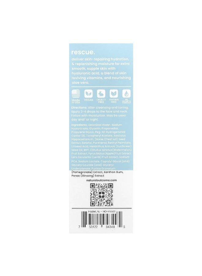 natural outcome Natural Outcome, Hyaluronic, Rescue Repair Serum, Fragrance Free, 1 oz (30 ml)  - Image 3