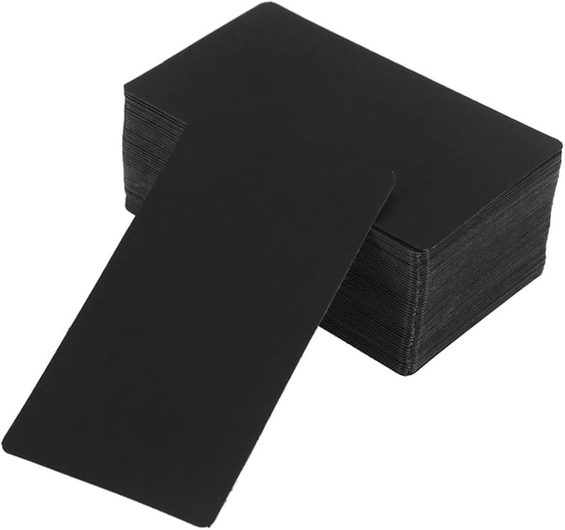 ألواح مذكرة كرافت سوداء بأسلوب ريترو 100 قطعة بطاقات فارغة لملاحظات التهنئة DIY ولصنع القصاصات - Image 2
