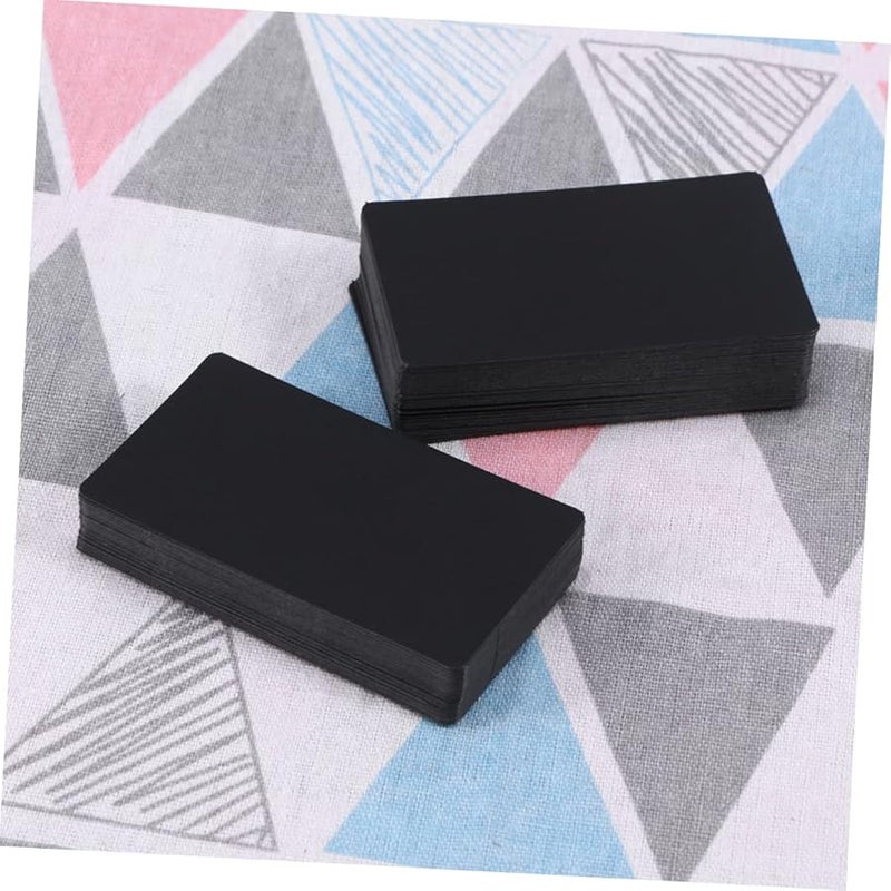 ألواح مذكرة كرافت سوداء بأسلوب ريترو 100 قطعة بطاقات فارغة لملاحظات التهنئة DIY ولصنع القصاصات - Image 4