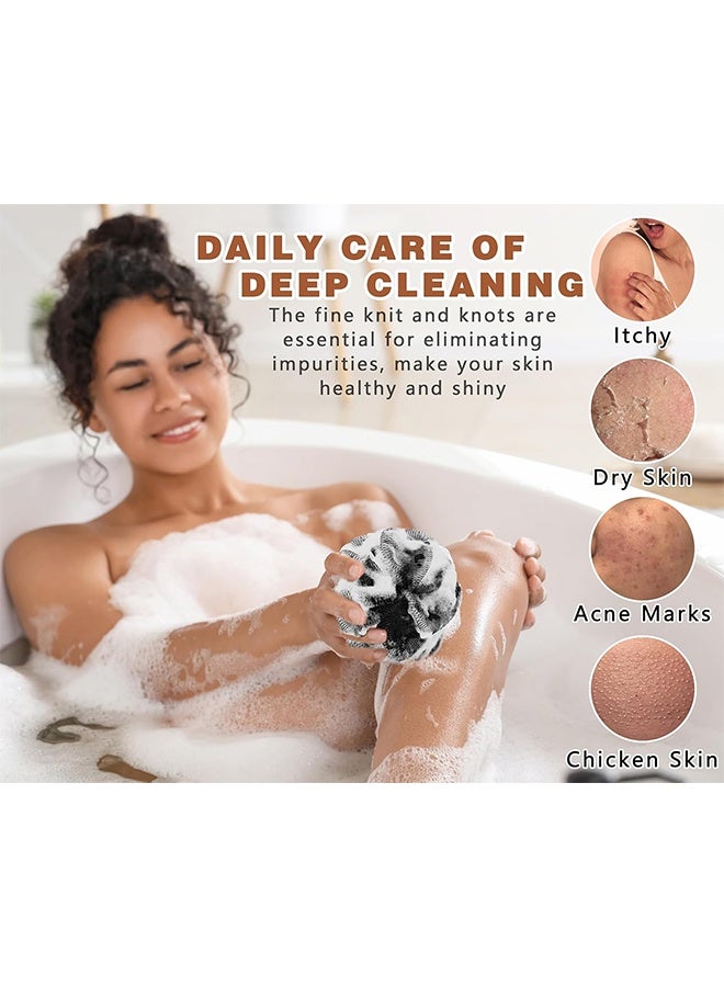 واي جيه ليفة شبكية أفريقية لتقشير البشرة، منشفة استحمام شبكية أفرو للتقشير - Image 5