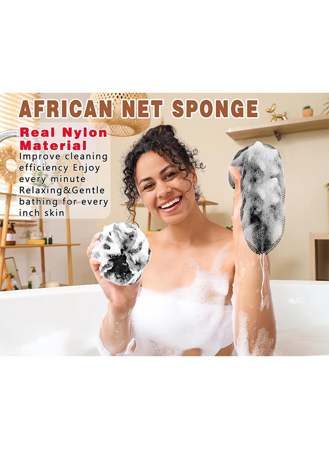 واي جيه ليفة شبكية أفريقية لتقشير البشرة، منشفة استحمام شبكية أفرو للتقشير - Image 3