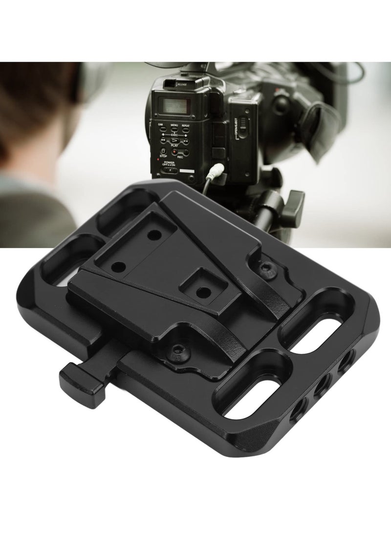 SYOSI V Mount Battery Plate, Full Metal V Mount Battery Board Base Cnc Hollow V Lock Battery Plate Adapter for Camera, Camcorder Power Supply Accessories (2989)  - Image 1