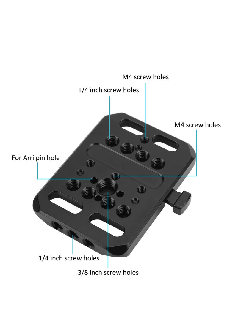 SYOSI V Mount Battery Plate, Full Metal V Mount Battery Board Base Cnc Hollow V Lock Battery Plate Adapter for Camera, Camcorder Power Supply Accessories (2989)  - Image 5
