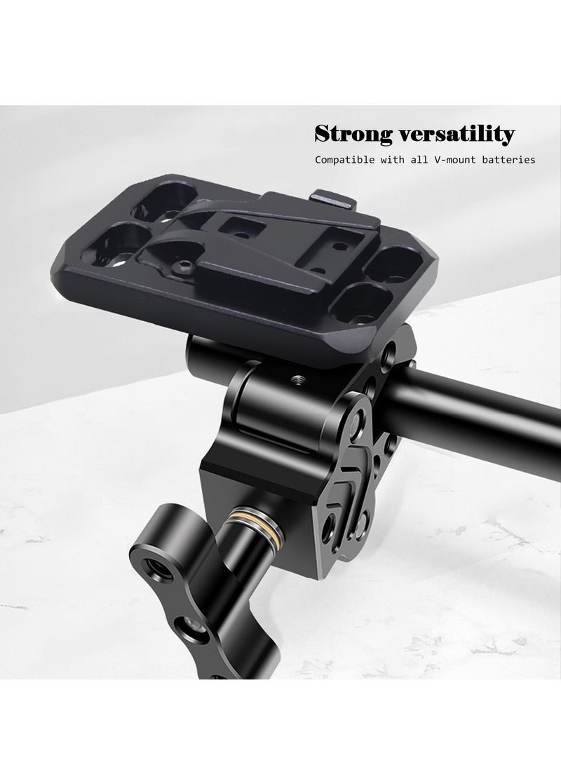 SYOSI V Mount Battery Plate, Full Metal V Mount Battery Board Base Cnc Hollow V Lock Battery Plate Adapter for Camera, Camcorder Power Supply Accessories (2989)  - Image 3