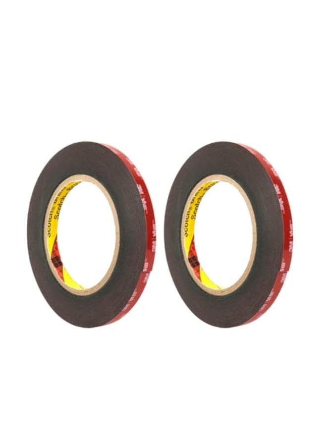 2Pcs 3M Double Sided Tape (3m × 12mm), VHB Heavy Duty Waterproof and High Temperature Resistant Tape for Walls,Double Sided Mounting Tape for Car, LED Strip Light, Home/Office Decor, 0.8mm Thick - Image 1