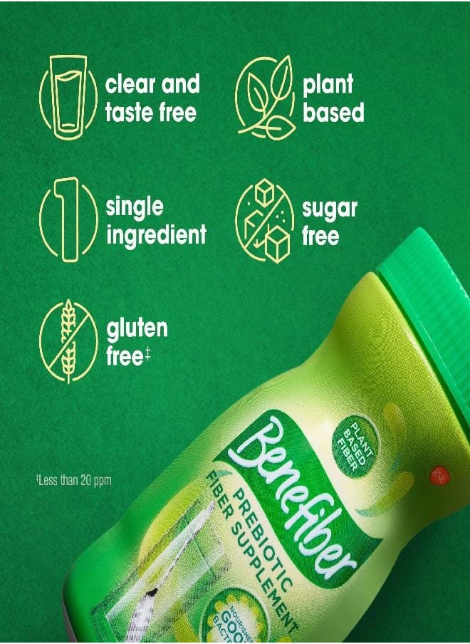 Benefiber Benefiber Daily Prebiotic Fiber Supplement Powder for Digestive Health, Daily Fiber Powder, Unflavored - 62 Servings (8.7 Ounces)  - Image 3