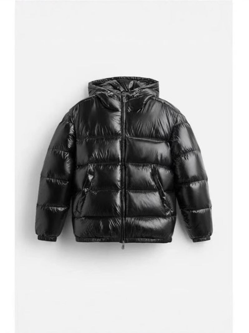 Winter Men'S Cotton-Padded Jacket Coat Solid Color Cold-Proof High-End Cotton-Padded Jacket Men'S Cotton-Padded Jacket Men'S Clothing - Image 5