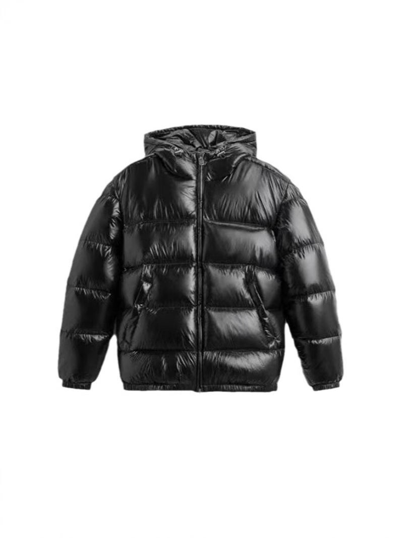 Winter Men'S Cotton-Padded Jacket Coat Solid Color Cold-Proof High-End Cotton-Padded Jacket Men'S Cotton-Padded Jacket Men'S Clothing - Image 4