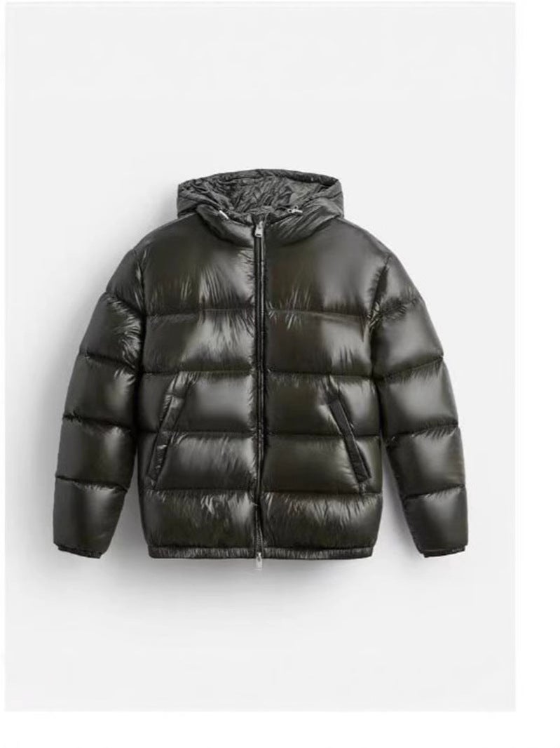 Winter Men'S Cotton-Padded Jacket Coat Solid Color Cold-Proof High-End Cotton-Padded Jacket Men'S Cotton-Padded Jacket Men'S Clothing - Image 3