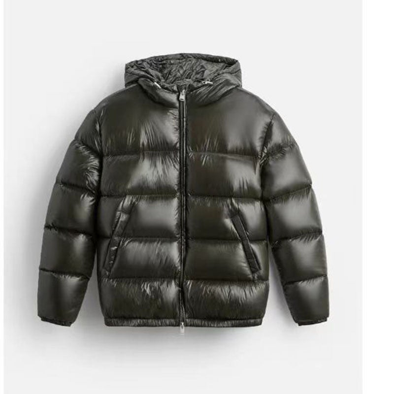 Winter Men'S Cotton-Padded Jacket Coat Solid Color Cold-Proof High-End Cotton-Padded Jacket Men'S Cotton-Padded Jacket Men'S Clothing - Image 1