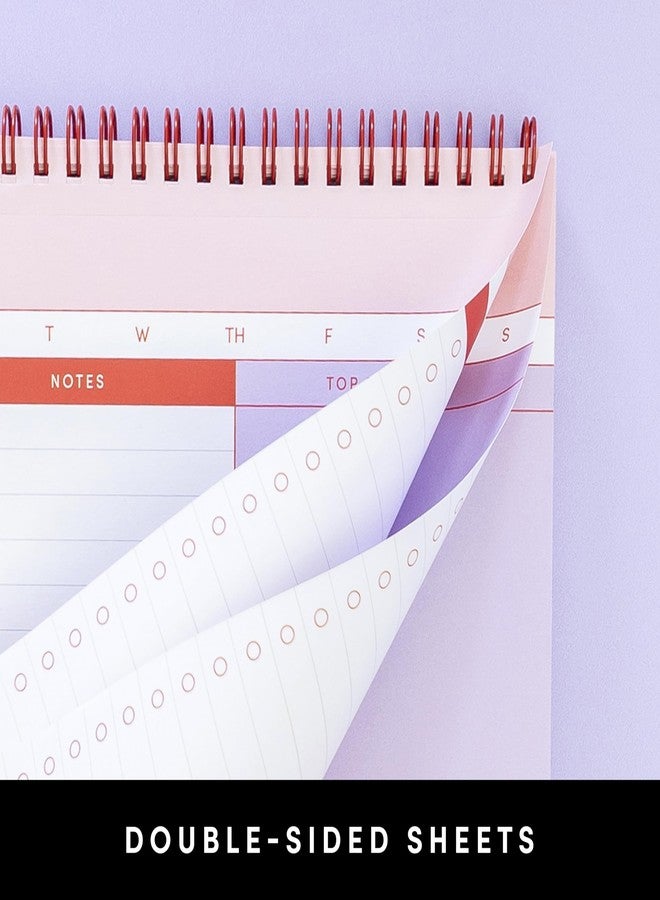 PAPERAGE To Do List Notepad, Daily To Do List Notebook, 60 Double-sided Tear-off Sheets, 1 Pack, 6.5" x 9.5", Undated Daily Planner Checklist for Office, School or Home (Pastel Rainbow Stripe) - Image 3