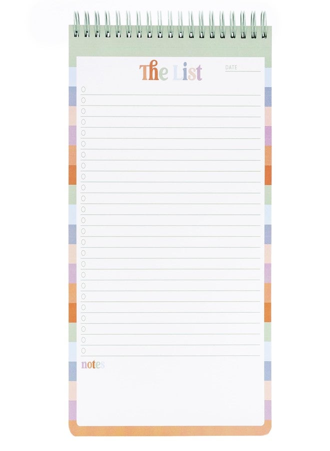 PAPERAGE To Do List Notepad, Daily To Do List Notebook, 60 Double-sided Tear-off Sheets, 1 Pack, 6.5" x 9.5", Undated Daily Planner Checklist for Office, School or Home (Pastel Rainbow Stripe) - Image 1