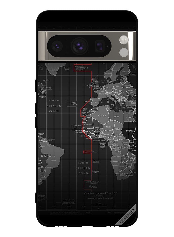 Covernex Protective Case Cover For Google Pixel 8 Pro World Map - Image 1