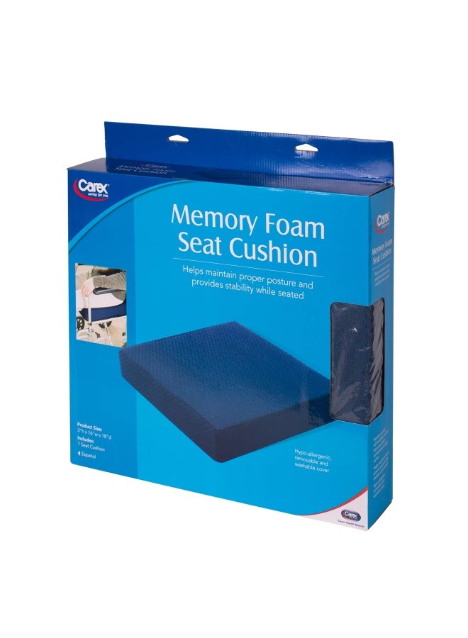 careX Memory Foam Seat Cushion - Office Chair Cushion And Wheelchair Cushion - Comfortable Chair Pad  18  X 16  X 3 - Image 4