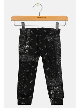 Originals by Brooklyn Cloth Toddlers Boy Paisley Print Jogger Pants, Black Combo  - Image 2