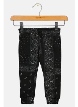 Originals by Brooklyn Cloth Toddlers Boy Paisley Print Jogger Pants, Black Combo  - Image 1
