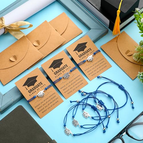 Trnayi 30 Pcs 2025 Graduation Bracelet Gifts Bulk for Her/Him Compass Bracelets for High Middle College Graduation Gifts(Blue) - Image 5