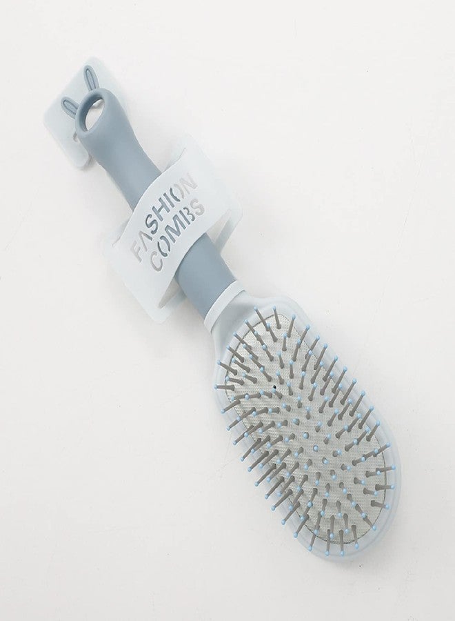 SHFTI Detangling Paddle Hairbrush, Great on Wet or Dry Hair, for Women, Men and Kids, for Long Thick Thin Curly Natural Hair (BLUE, OVAL) - Image 1