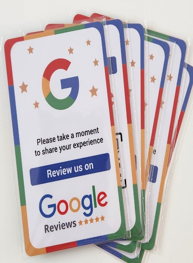 QRLynk NFC Tap Google Review Card - Boost Customer Feedback with Tap & Scan QR - No App, No Subscription - Works on iPhone & Android (6 Pack) - Image 2