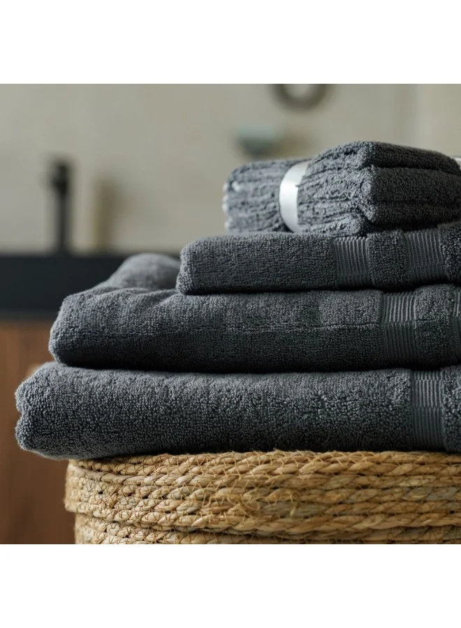 DANUBE HOME Ideal High Bulk Bath Sheet 90x150 Cm Charcoal Grey