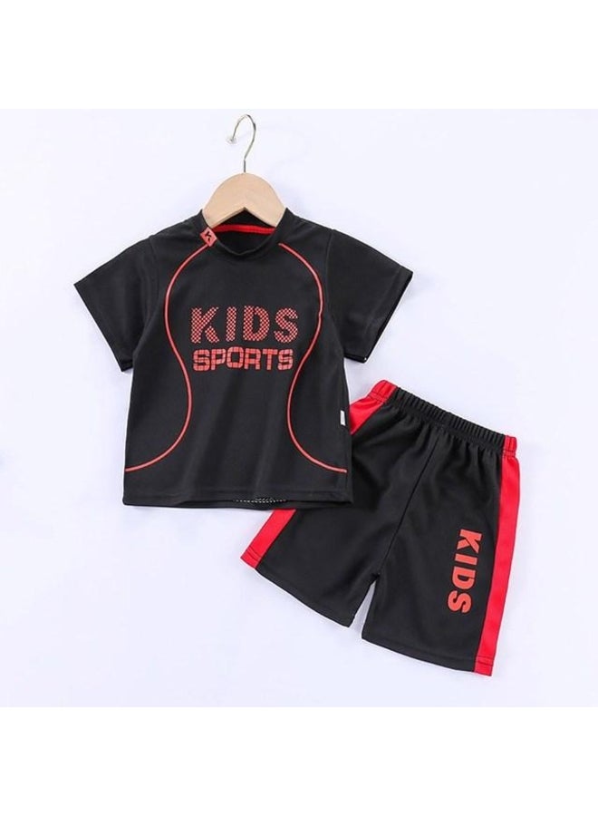 Children Summer Short Sleeve Football Basketball Suit Clothing Set Boy Girl Jersey Quick Drying Breathable Kids Sports Wear